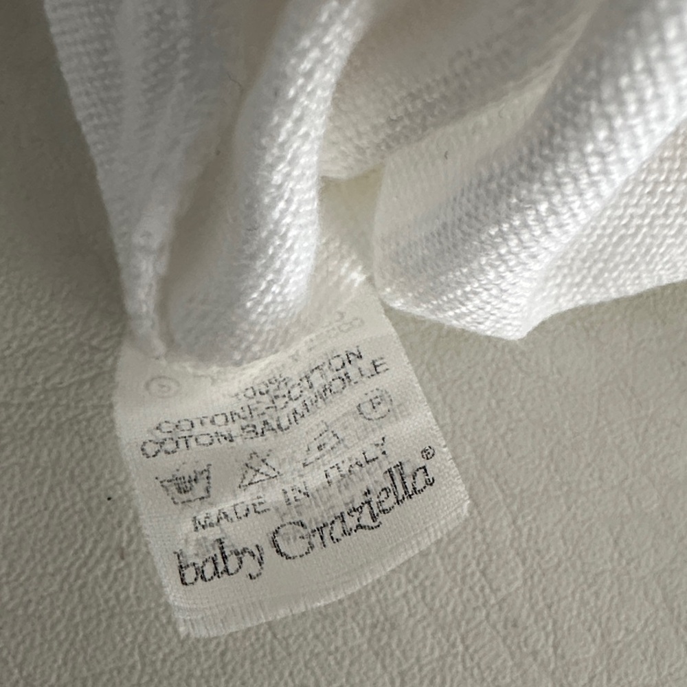 Baby Graziella White Kids cotton baby girls summer outfit 12m Italian couture - Picture 3 of 5